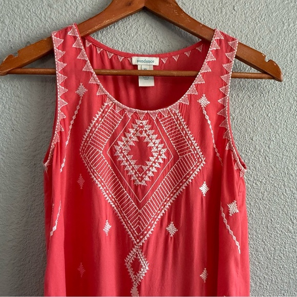 Sundance‎ Pink Art of Geometry Embroidered Western Sleeveless Tank Size XS - Picture 2 of 5